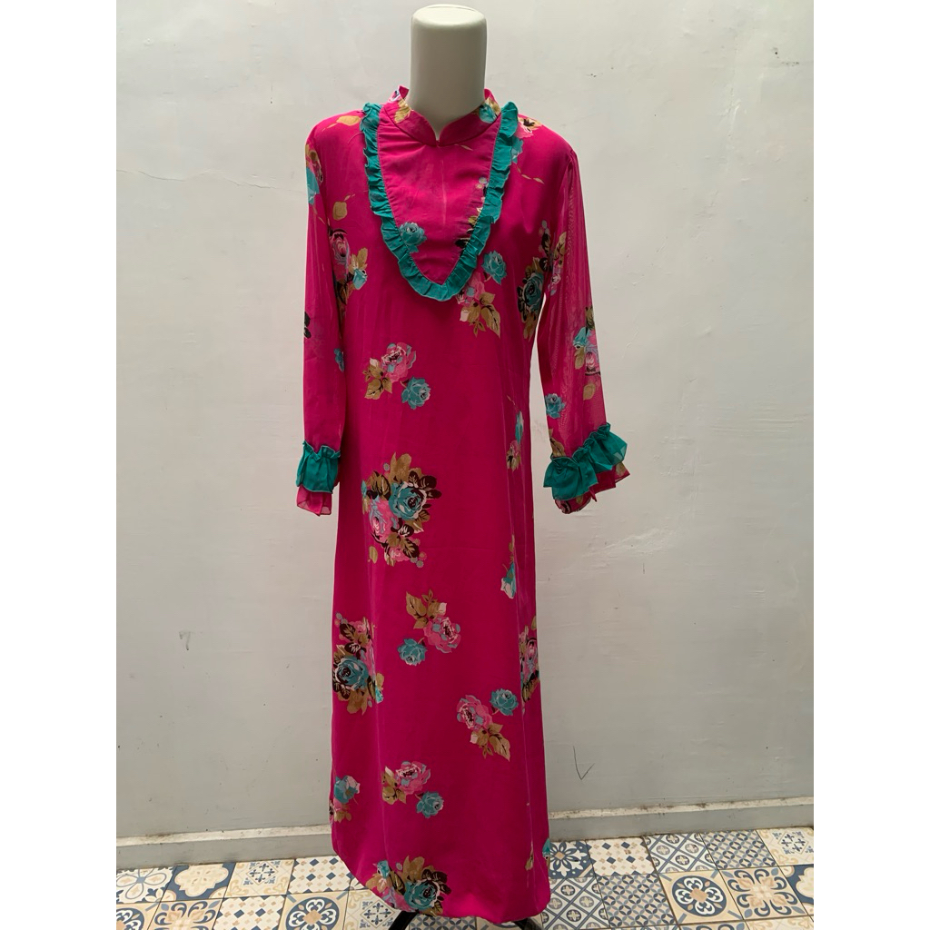 Gamis sifon bunga fanta (mantan)