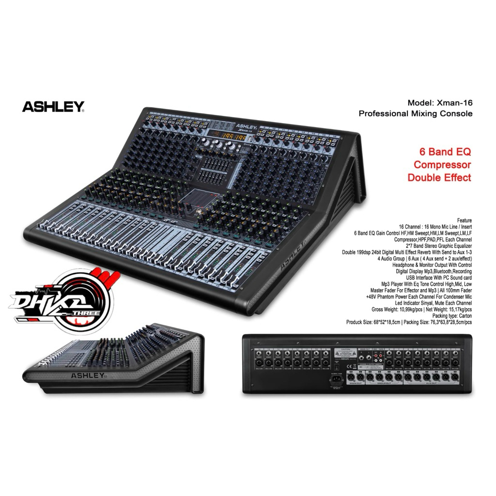 MIXER ASHLEY XMAN 16 BARU ORIGINAL 16 CHANNEL / Mixer Ashley Xman 16 Baru 16 Channel / Mixer Ashley 