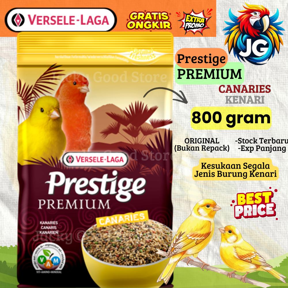 Prestige Kenari, Canaries 800gr Prestige Premium Makanan Burung Kenari Versele-Laga, Pakan Kenari Or
