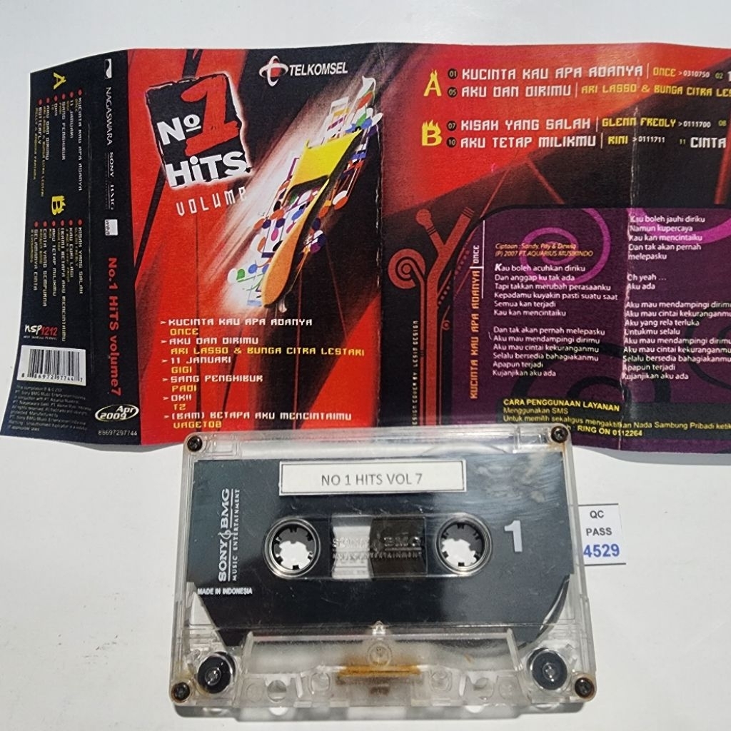 Kaset pita Kompilasi No 1 Hits Vol 7 / Once Padi Kangen Band (Tanpa Cover/Cover Copy an)