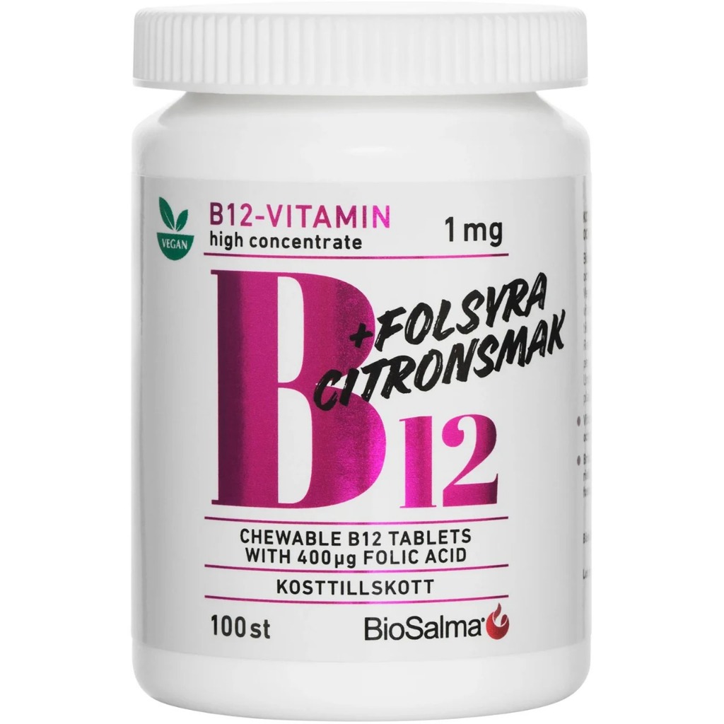 Vitamin B12 + Asam Folat Rasa Lemon 100-p BioSalma