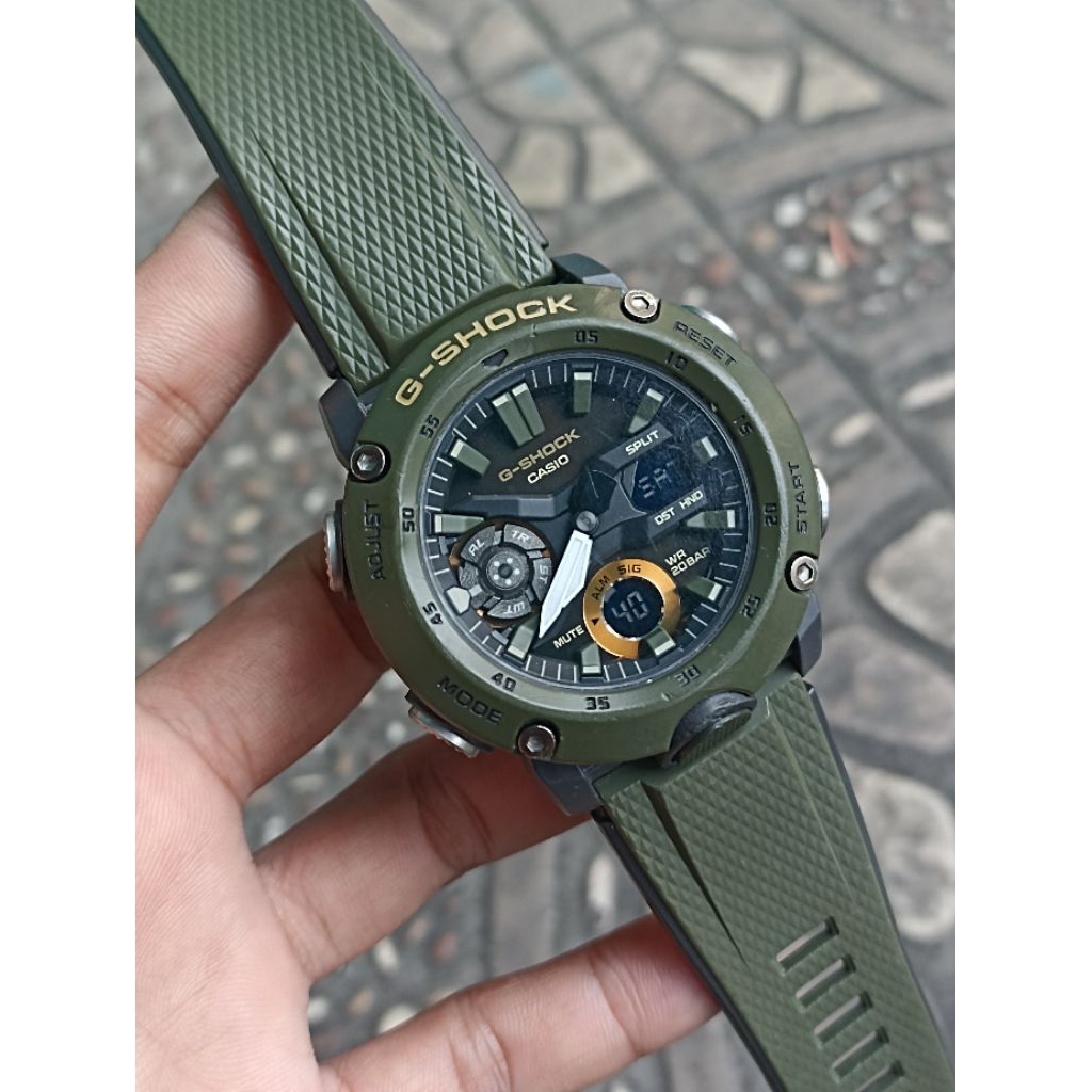 Jam tangan G shock GA 2000 Hijau Army