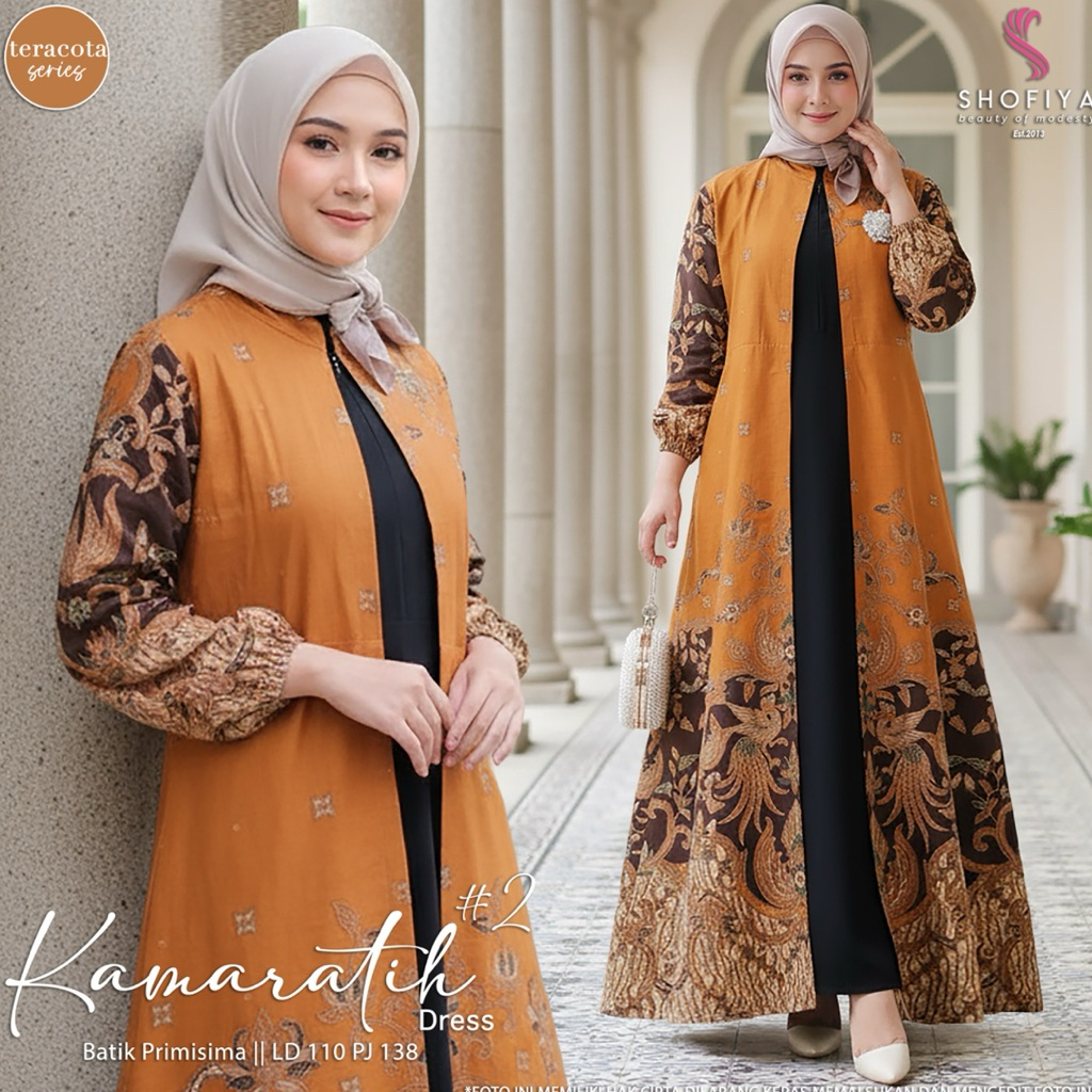 Dress Batik Kamaratih Original Shofiya Dress Batik Primissima Katun Dress Batik Original Shofiya