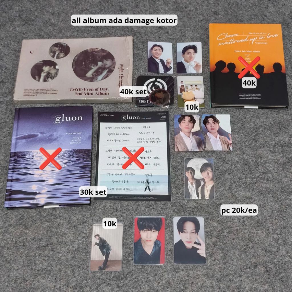 [WAJIB CO BUNGKUS] SALE DAY6 album only rtm right through me negentropy gluon youngk dowoon wonpil p