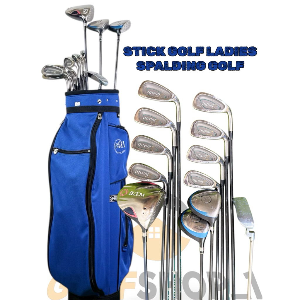 Stick Golf Ladies Spalding Golf Shaft Graphite Flek Ladies Second Original Fullset Bag Golf