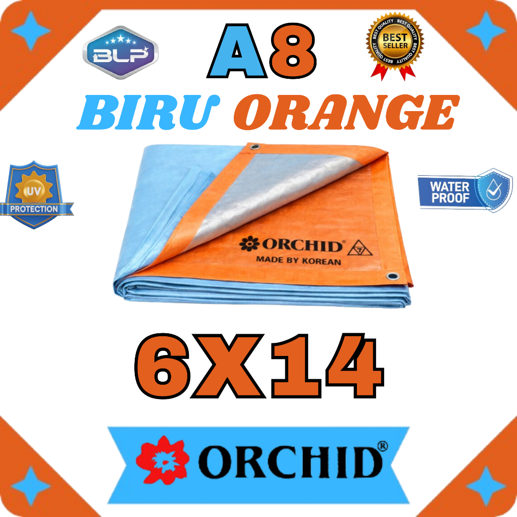 Terpal Orchid A8 Ukuran 6x14 Made In Korea