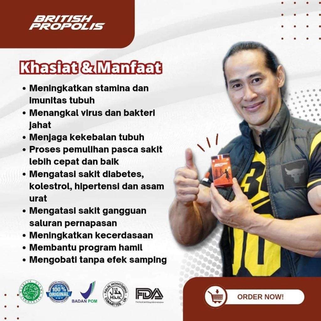 British Propolis propolis murni 100% Asli Obat Herbal Memgembalikan Stamina Obat Kuat Pria Diabetes