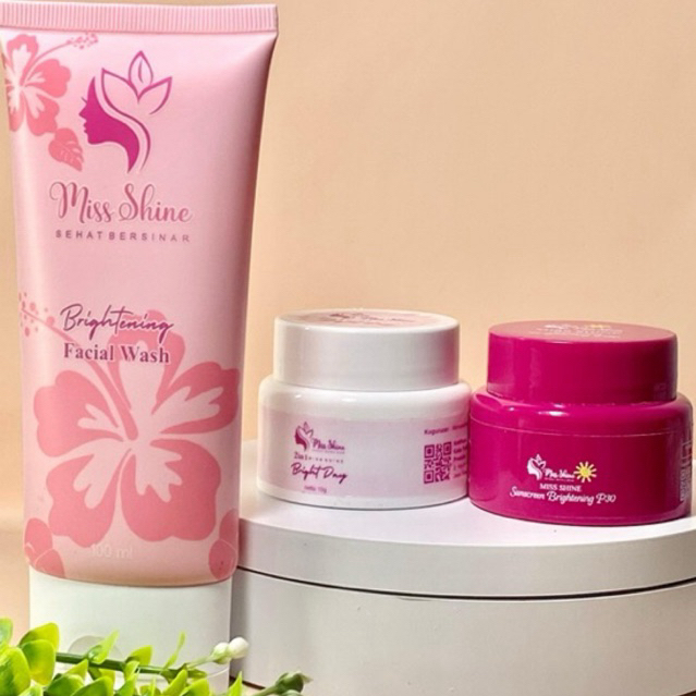 MISS SHINE - PAKET GLOWING ISI 3 MISS SHINE SKINCARE ALA MBAK NUL PAKET PENCERAH