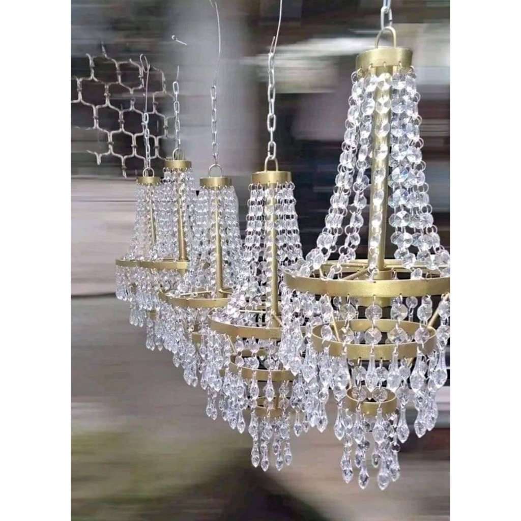 lampu gantung kristal, lampu dekorasi, lampu hias pelaminan