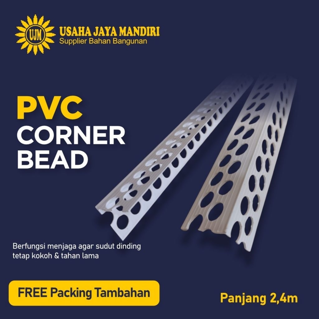 corner bead pvc upvc sudutan luar tembok