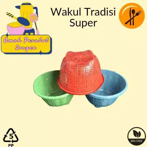 (1LUSIN 12 pcs) WAKUL TRADISI ELEGAN - BESEK/CETING/MARANG NASI HAJATAN PLASTIK