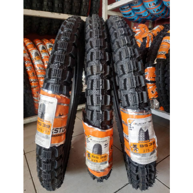 BAN LUAR TRAIL/CROSS BLACKSTONE 250-17 DAN 275-17 TUBETYPE BS39 DRAGN TRAIL