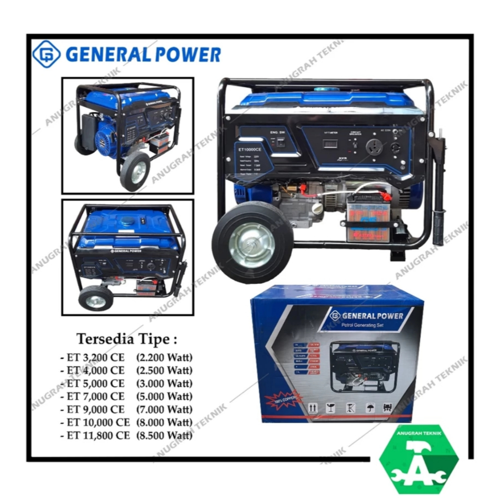 GENERAL POWER Generaton Genset 3.000Watt ET 5000 CE Gasoline Generator 3000 Watt ET5.000CE