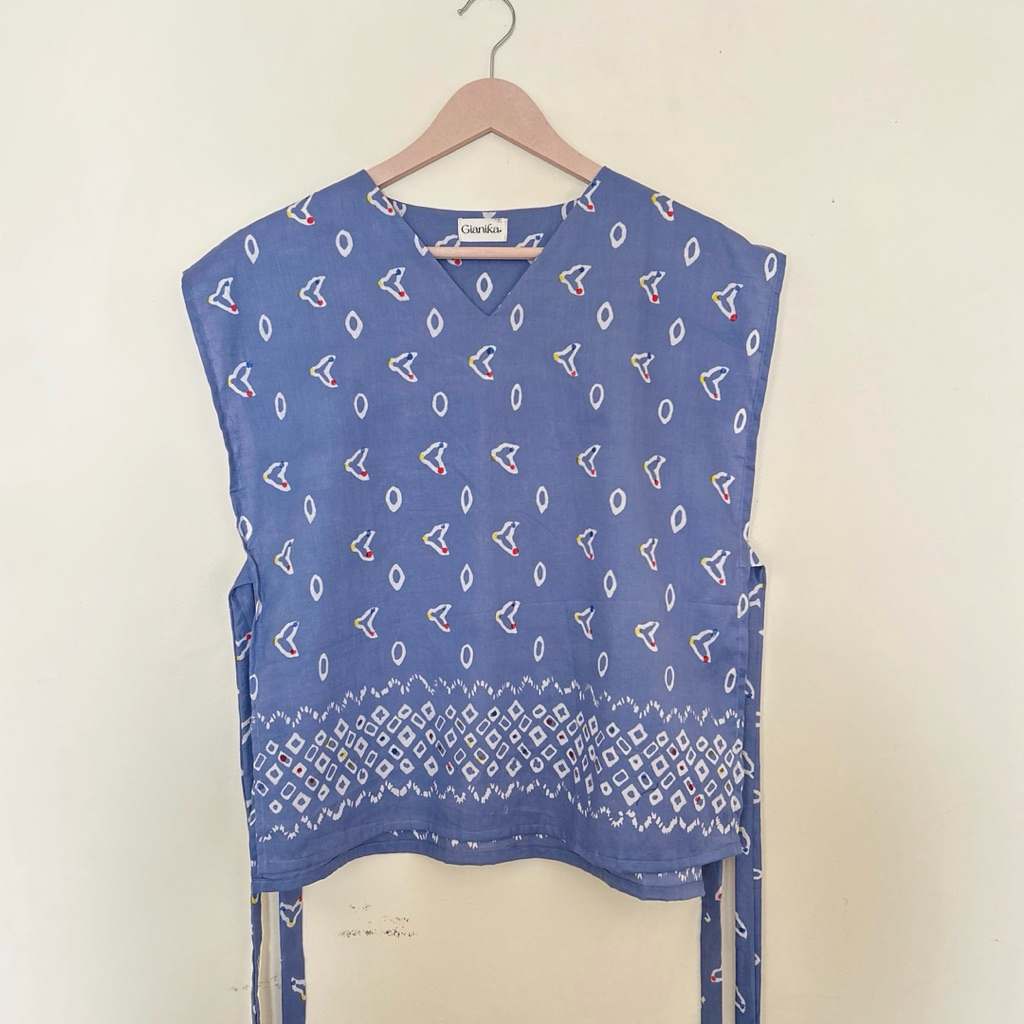 Vest Batik Wanita Katun / Rompi Batik Modern / Outerwear Etnik Wanita / Atasan Batik Tanpa Lengan