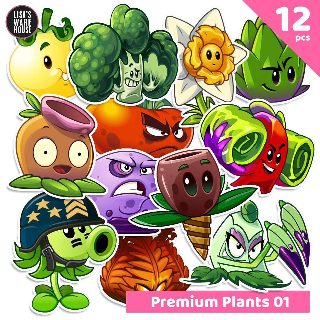 Sticker Plants Vs Zombies 2 Premium Plants Edition Volume 01-04