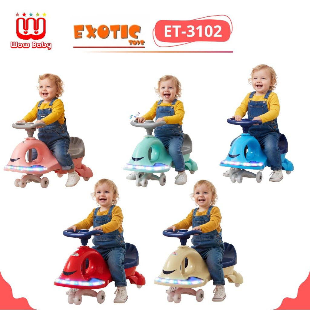 EXOTIC RIDE ON SWING CAR ET-3106(BEBEK) ET-3105 (TIGER) Mainan Anak ET-3103 (Magic Car)//ET-3101//ET