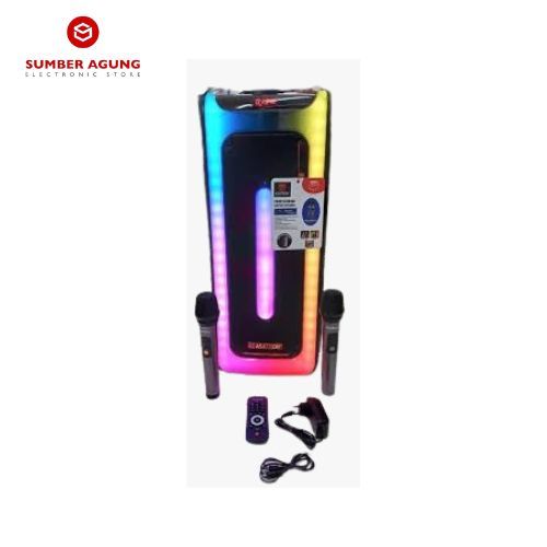Asatron Party Speaker Bluetooth Dual 8 inch - SAMBA