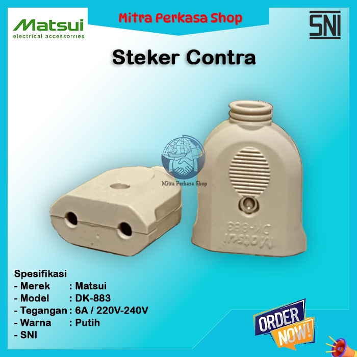 Steker Contra Matsui Dk-883 Gepeng Tipis / Steker Betina