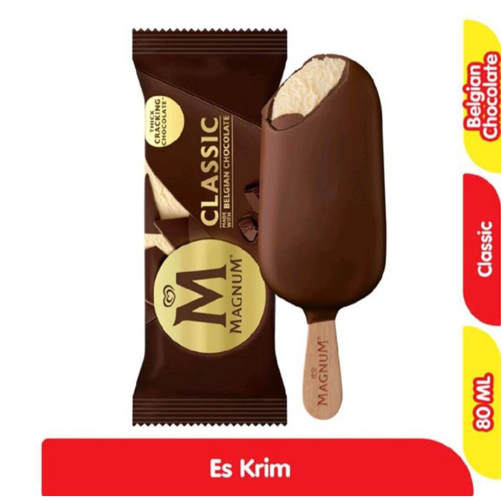 Ice Cream Magnum Almond Classic Es Krim 80ml