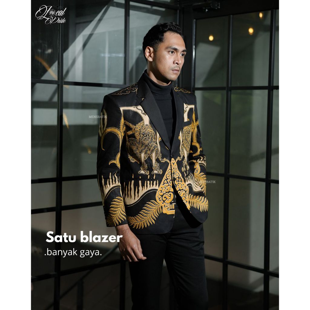 MENSBATIK – Blazer Dharmaraja– Jas Pria Modern – Rapi Buat Kantor, Keren Buat Panggung