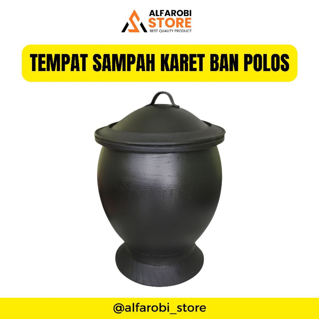 TEMPAT SAMPAH KARET BAN POLOS TANPA CAT (AWET ANTI RAYAP)