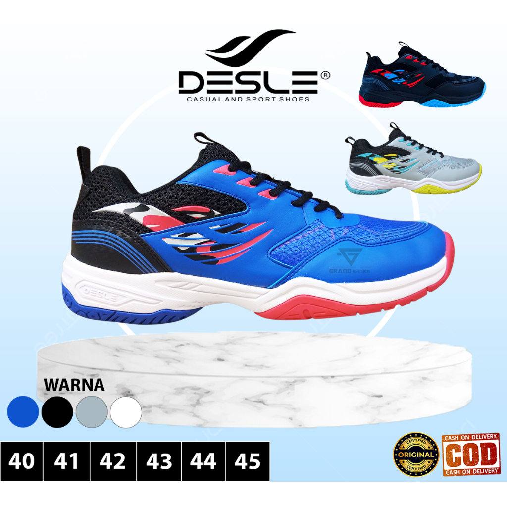 DESLE KOPENHAGEN Sneakers Badminton Olahraga Sepatu Cowok Laki Laki Fashion Trendy Original