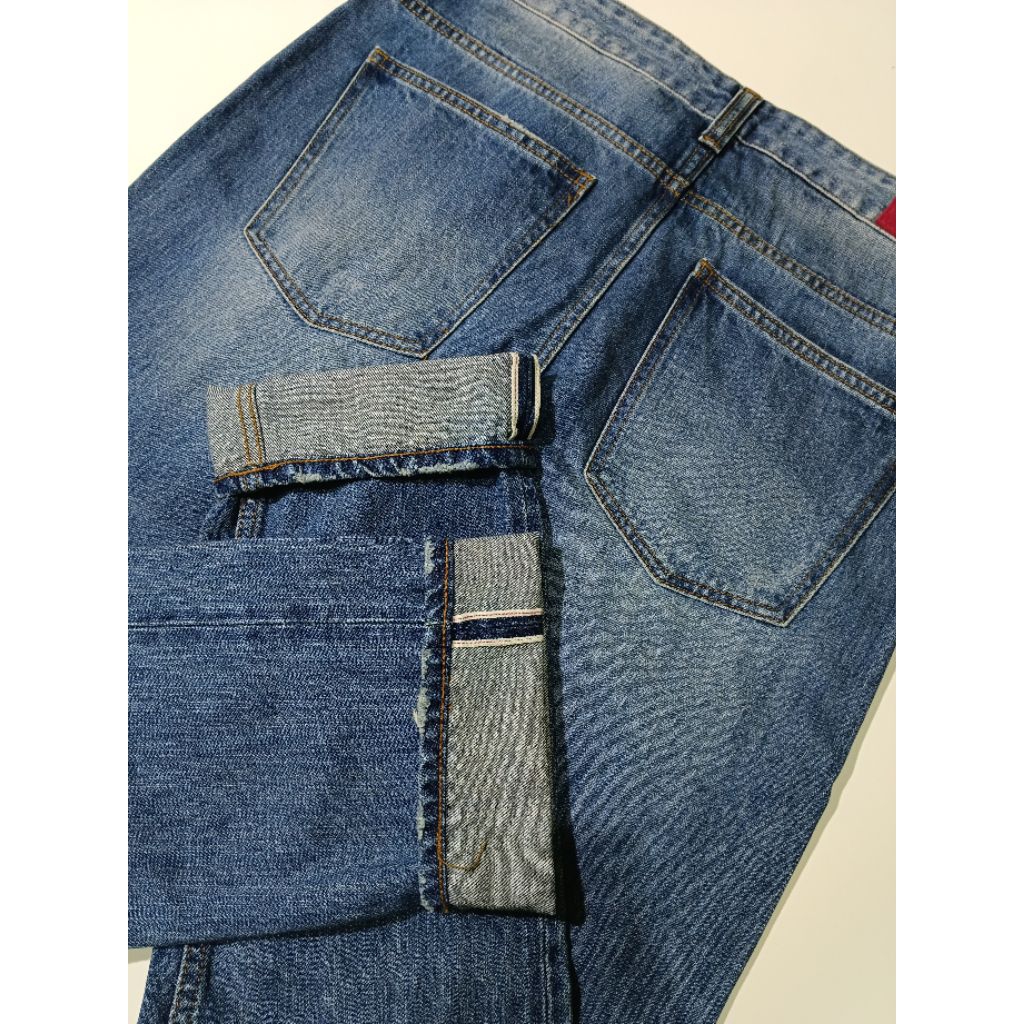 PLAC RIPPED SELVEDGE JEANS BY KAIHARA JAPAN