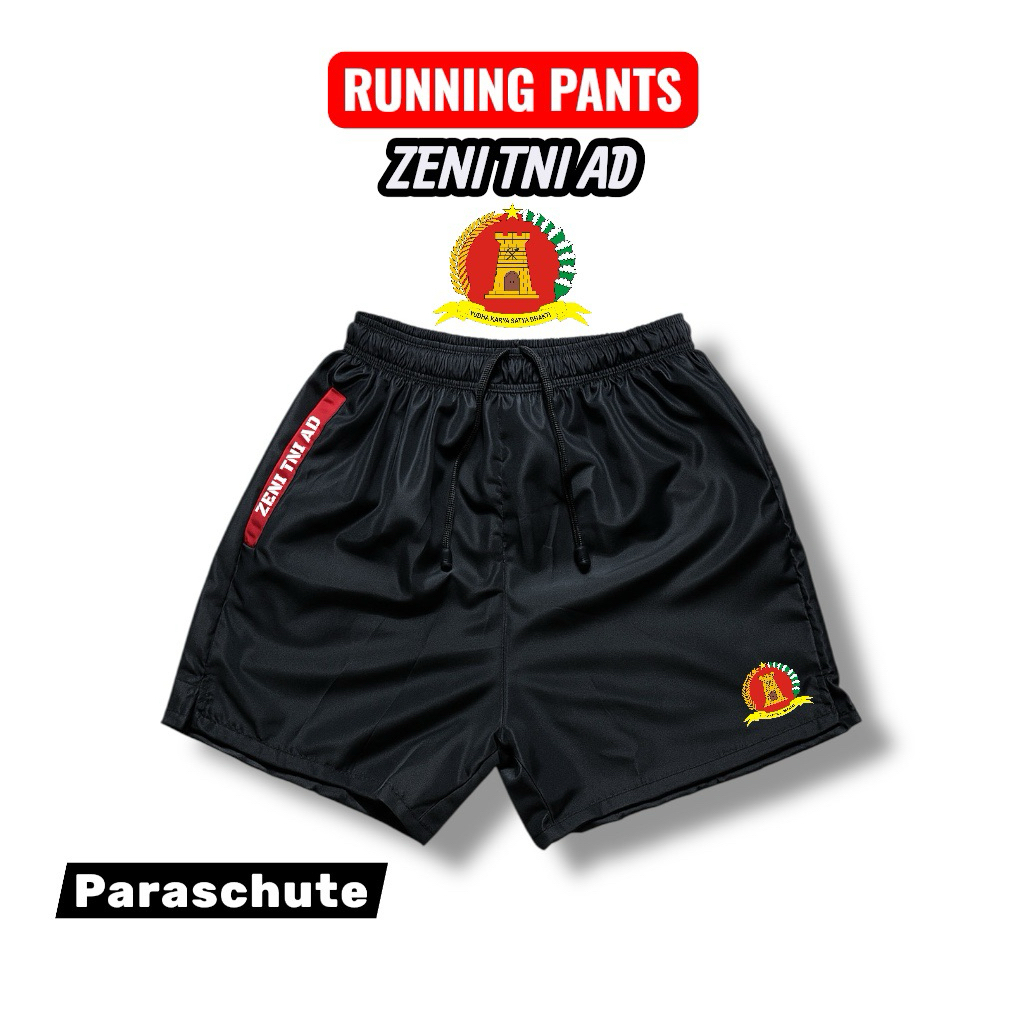 celana running ZENI TNI AD bahan paraschute