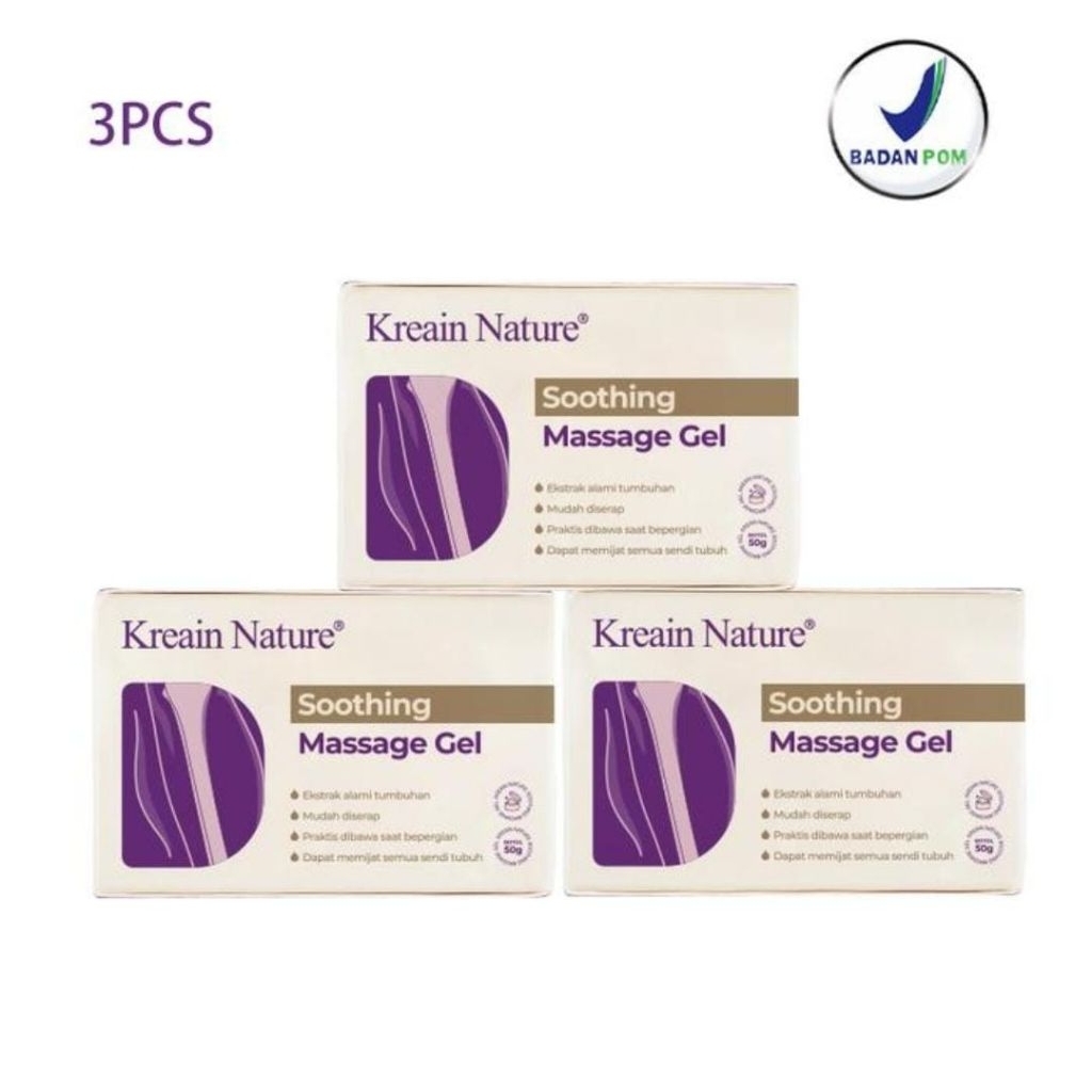 Promo Paket 3pcs Kreain Nature Gel Cream Gel Pereda Nyeri Sendi Dan Kecapean Kebas Kesemutan Gel Han