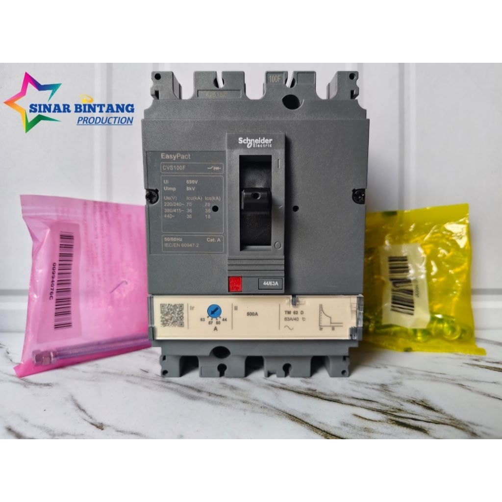 MCCB EasyPact Schneider CVS 100F 3 PHASE [63A] Original