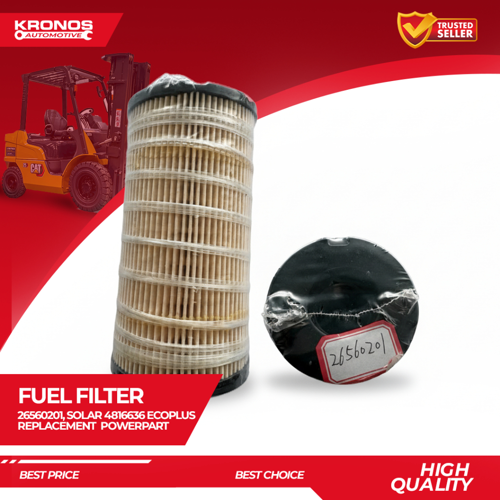 Fuel Filter Caterpillar Forklift PN 26560201 4816636 Saringan Solar Ecoplus KRONOS