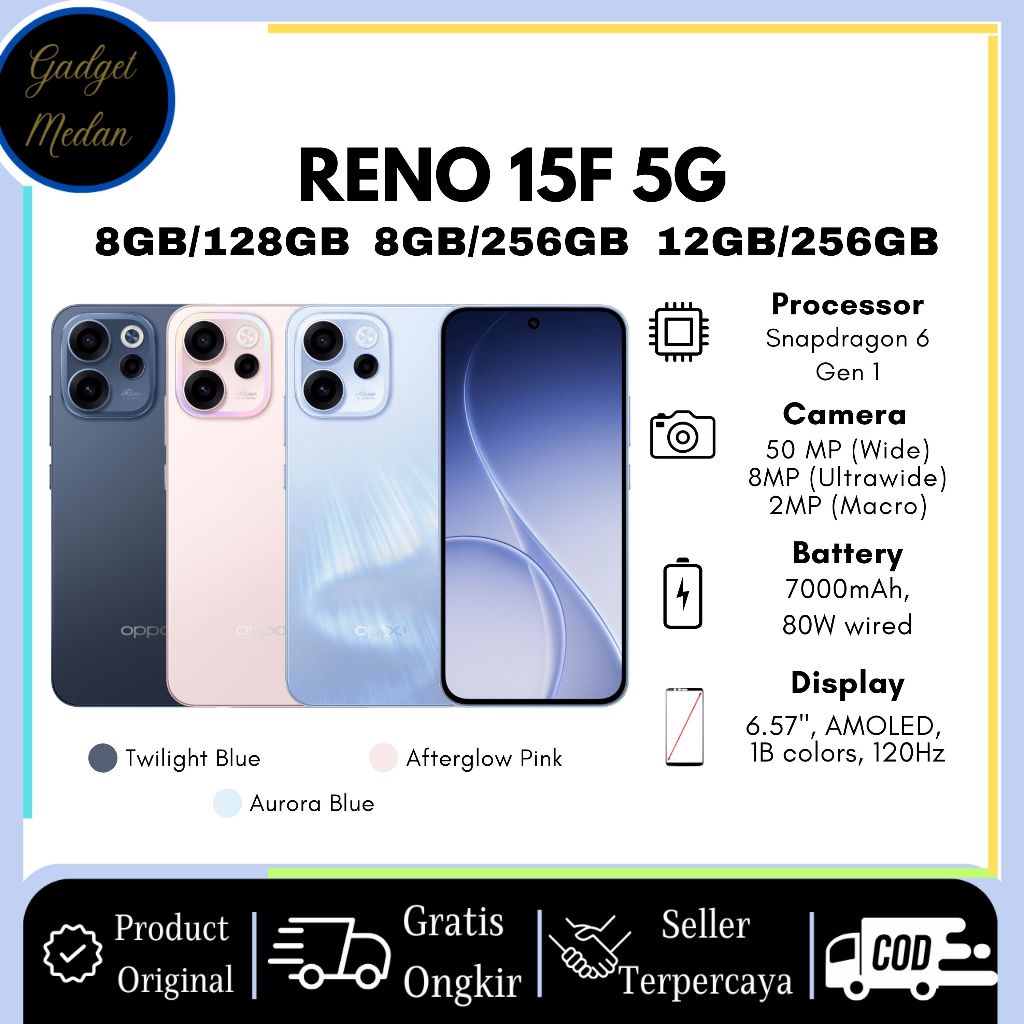Oppo Reno 15F 5G 12/256GB NFC AMOLED 120Hz