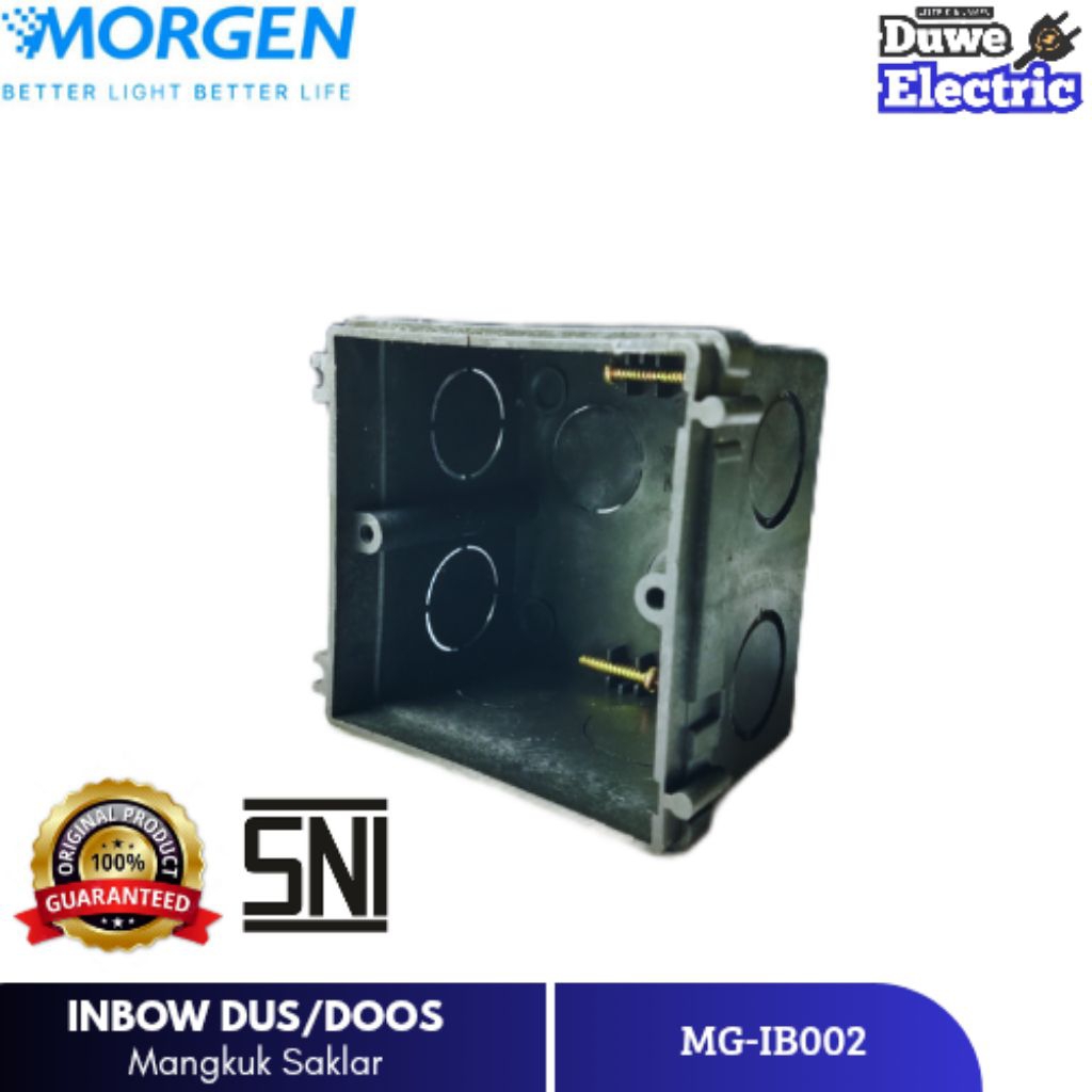 Inbow Dus / Dos / Doos MORGEN MG-IBO02IB Kotak Persegi Tanam Dinding Hitam SNI
