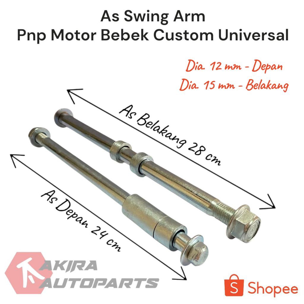 As Swing Arm Roda Depan dan Belakang PnP Trail Rakitan Bebek GTX dan Trail Custom Supermoto Trail GT