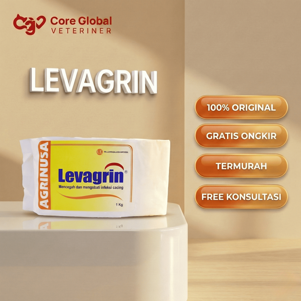 LEVAGRIN Obat Cacing Ternak Spektrum Luas Agrinusa. Levamisole Basmi Cacing Pita Gilig & Gelang. Imu