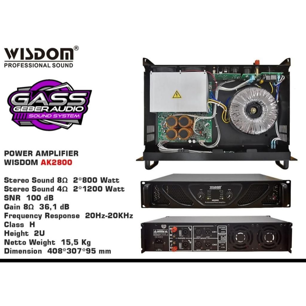 power amplifier wisdom ak2800 power wisdom ak2800 power 2 Chanel Wisdom class h ak 2800