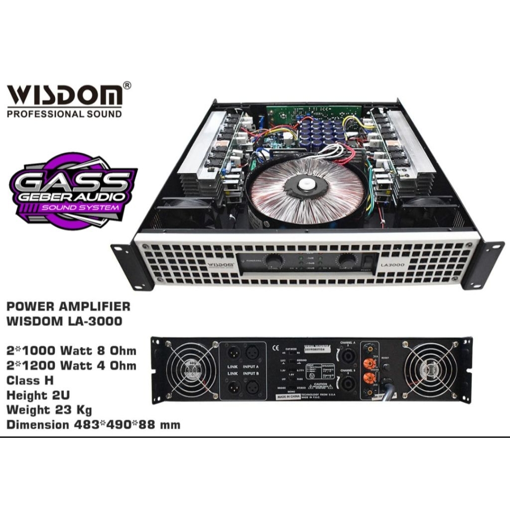 power amplifier wisdom la 3000 power Wisdom la 3000 Power 2 Chanel Wisdom la3000 class h