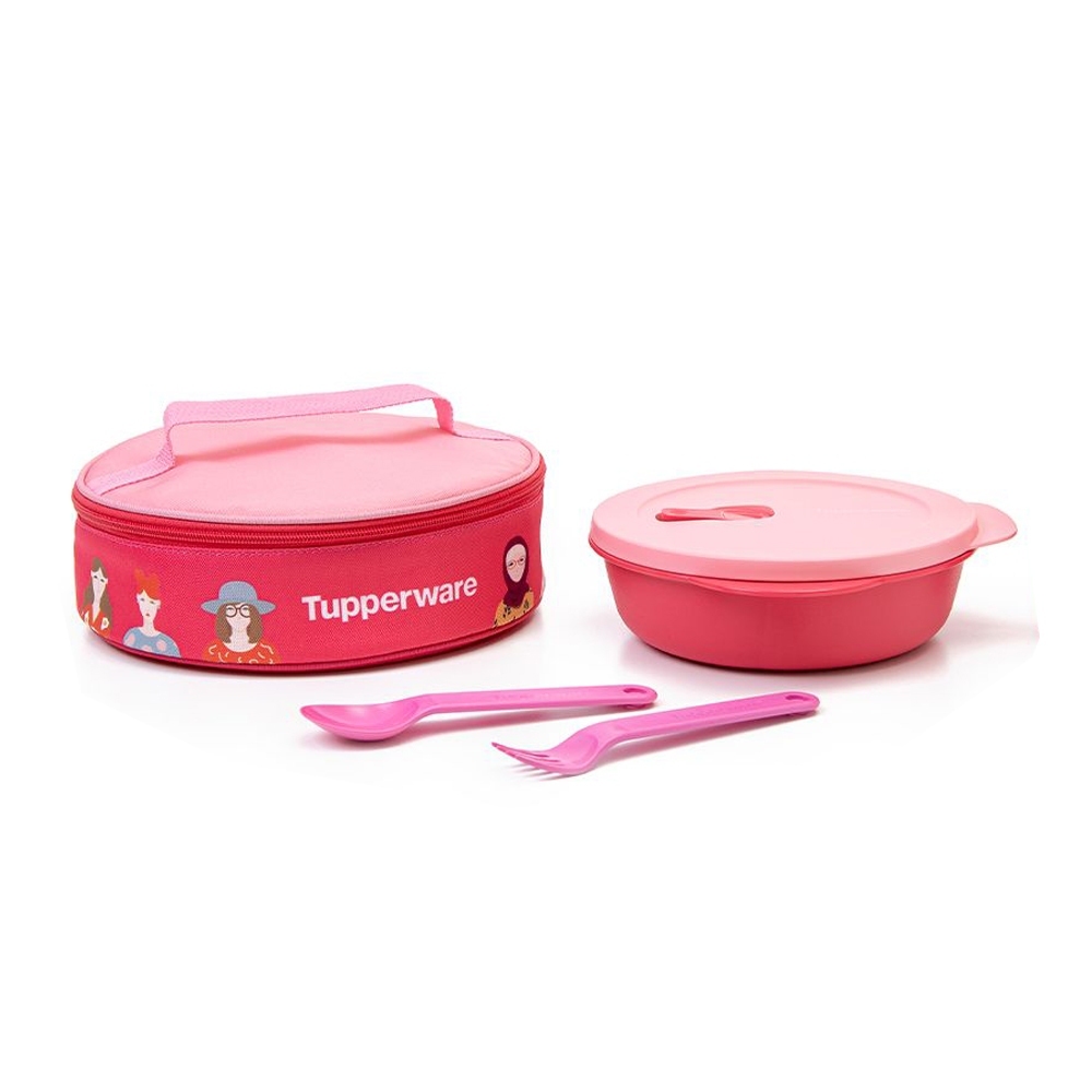 Tupperware Crystalwave Lunch Set Pink
