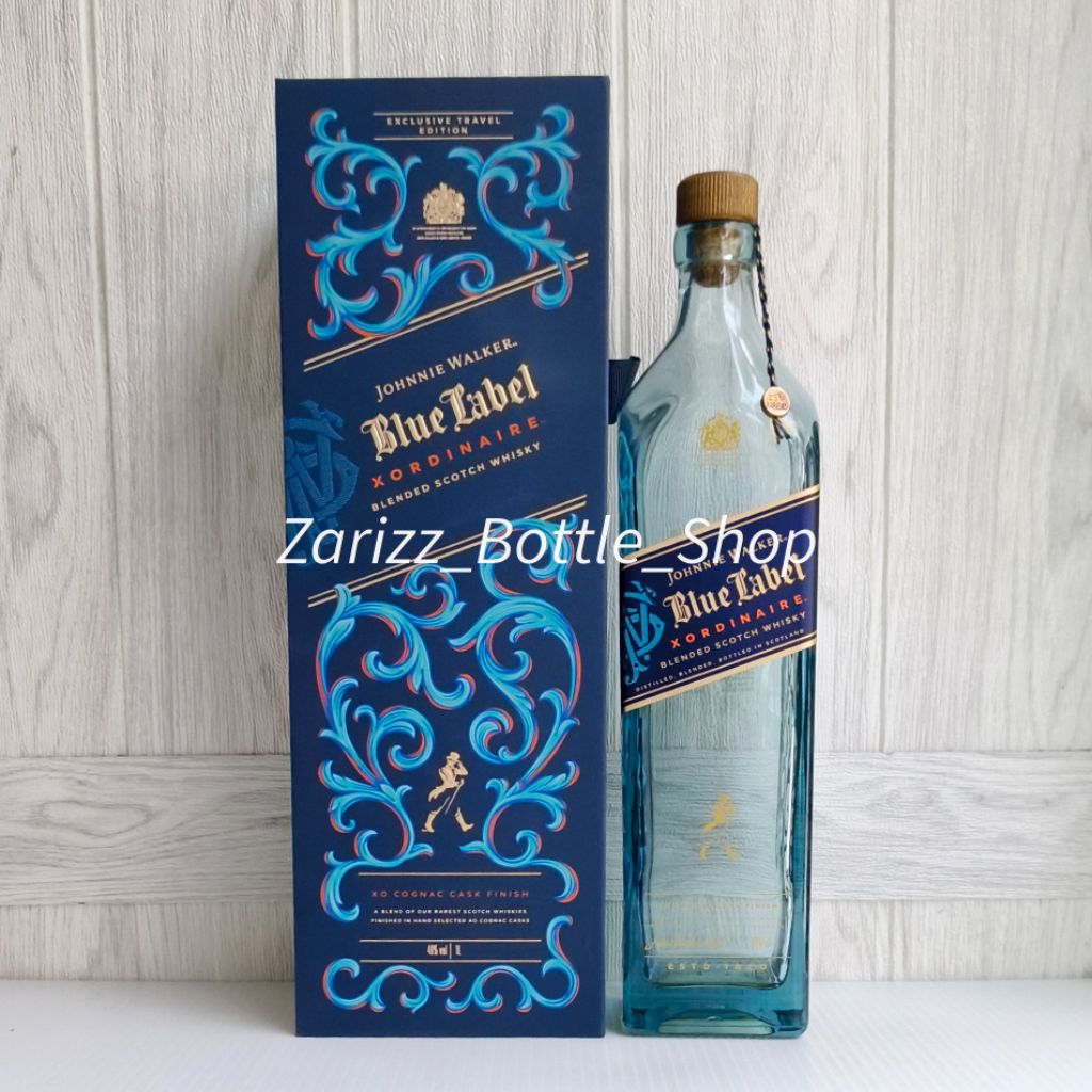 Botol Kosong JW Blue Label Xordinaire 1Liter + Box
