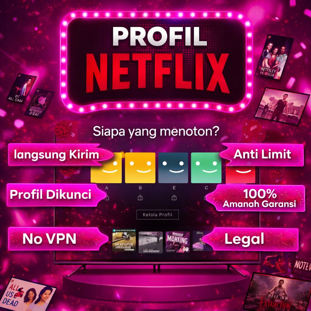 NETFLIX PRIVATE 1 BULAN NO LIMITFULL GARANSI 30 HARI
