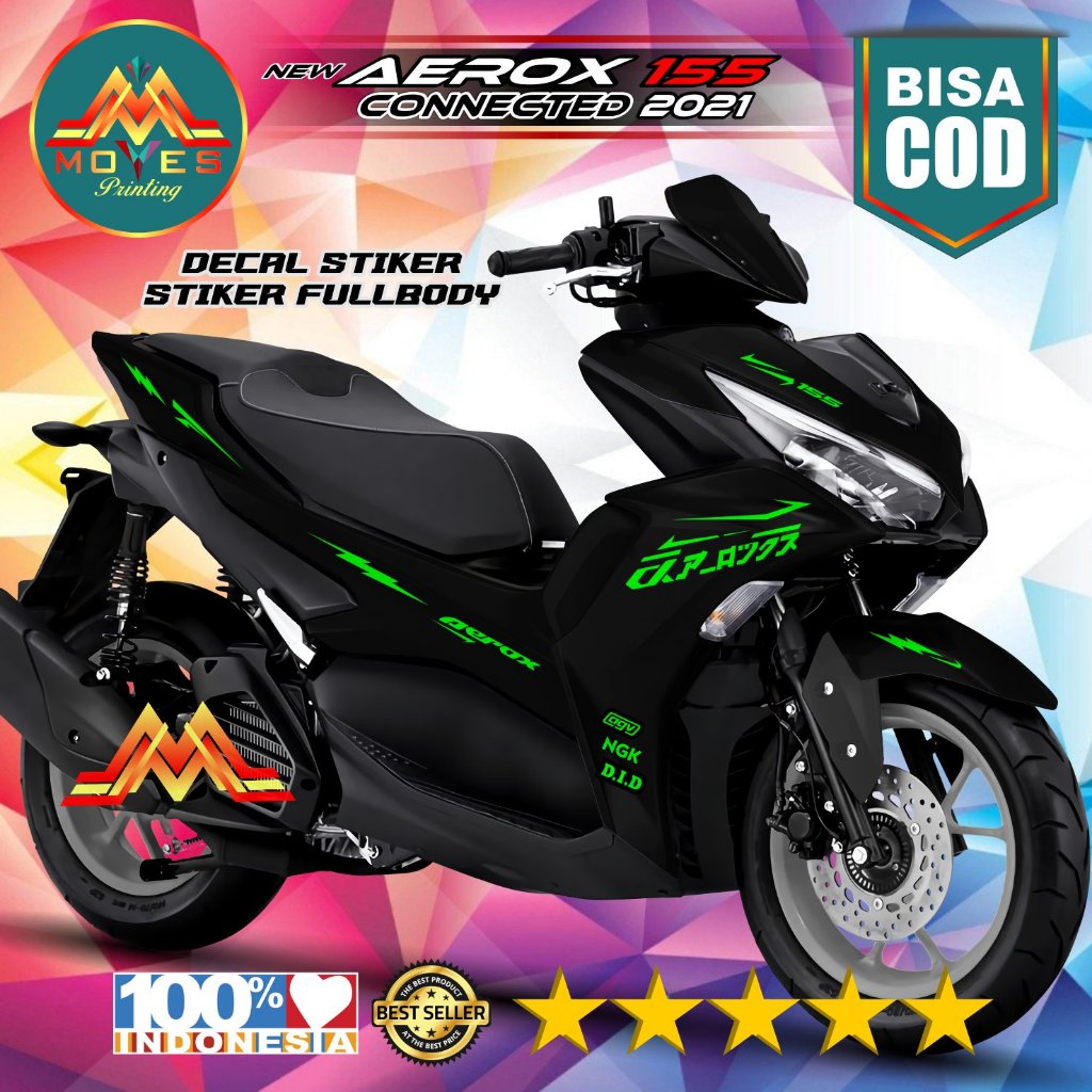 deacal stiker motor full body all new aerox 155 2021 connected stiker variasi new aerox 155