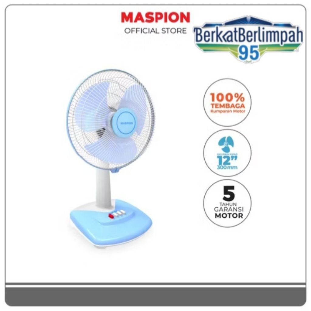 MASPION EF-309 (100% ORI) Desk Fan Kipas Angin Meja 12" 40W