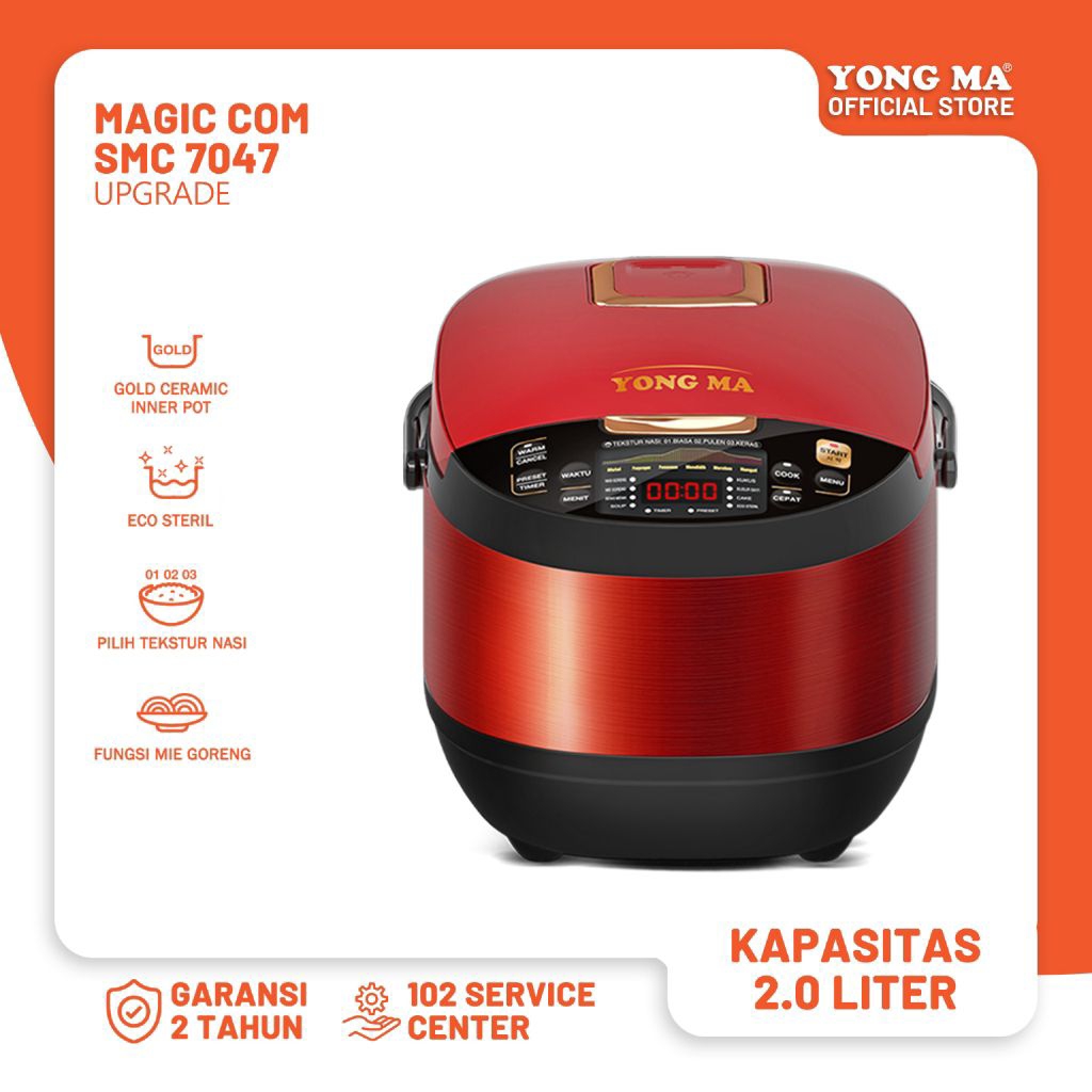 Preloved YONG MA Digital SMC-7047 Rice Cooker/ MAGIC COM Digital 7047 (2.0 Lt) Penanak Nasi