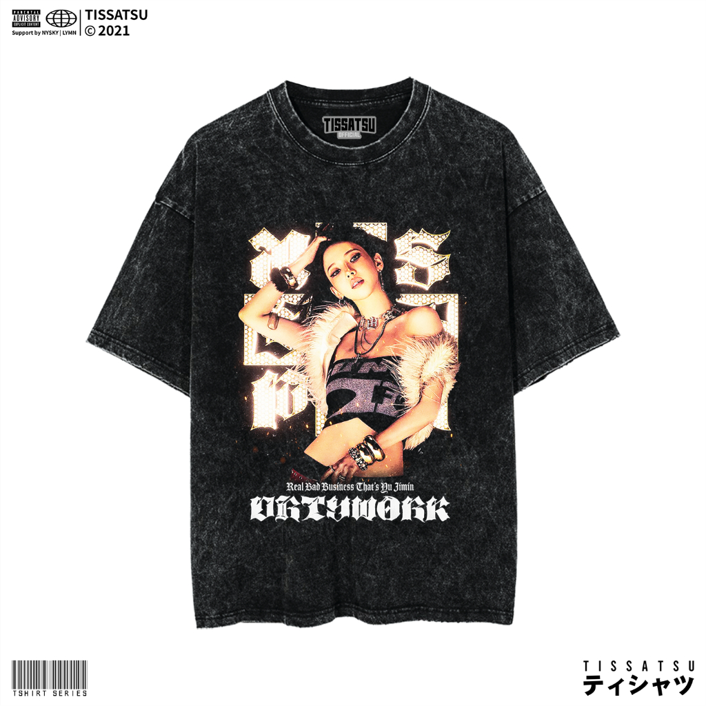 TISSATSU Kaos AESPA DW KARINA Oversize Washed / T-Shirt Kpop Wash Slimfit / AESPA-28