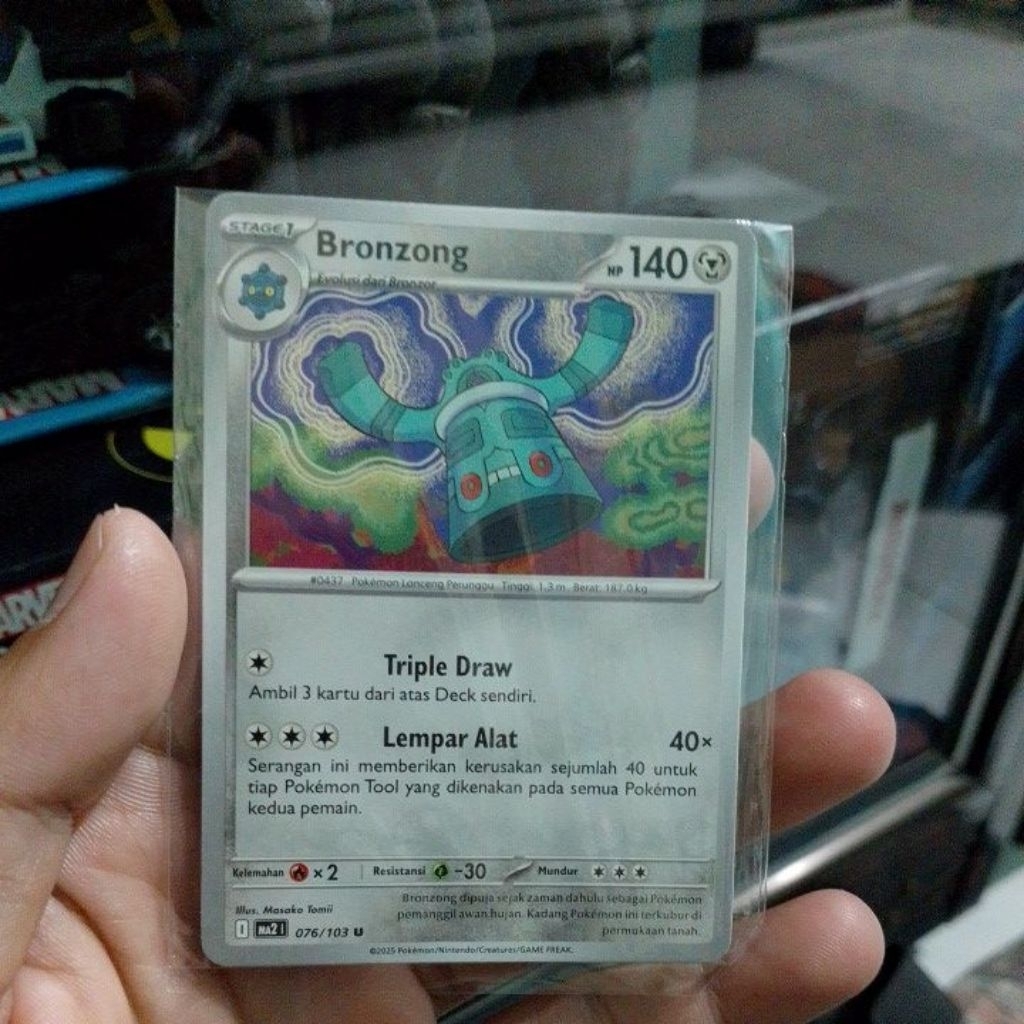 Kartu Card Pokemon Indonesia TCG Bronzong 076/103 MA2 Kobaran Biru