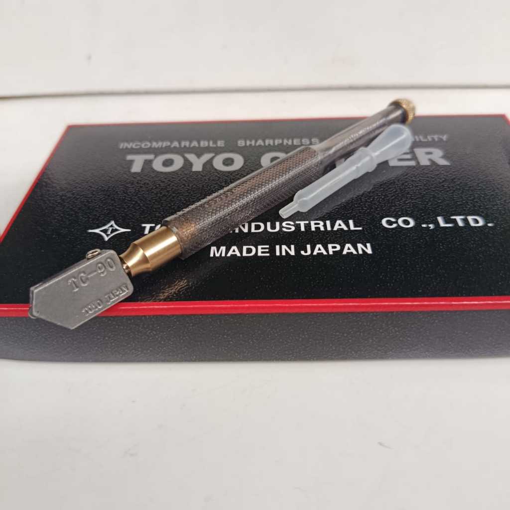 Alat pemotong kaca TOYO (TC-90) Asli Ori Japan - TC 90 Glas cutter (ORI) pisau pemotong kaca granit
