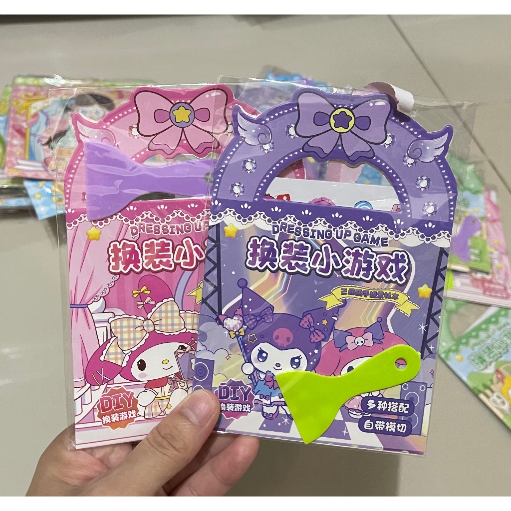 Sticker DIY Make Up Sanrio Sticker Dress Up Stiker Ganti Wajah Sticker Fashion