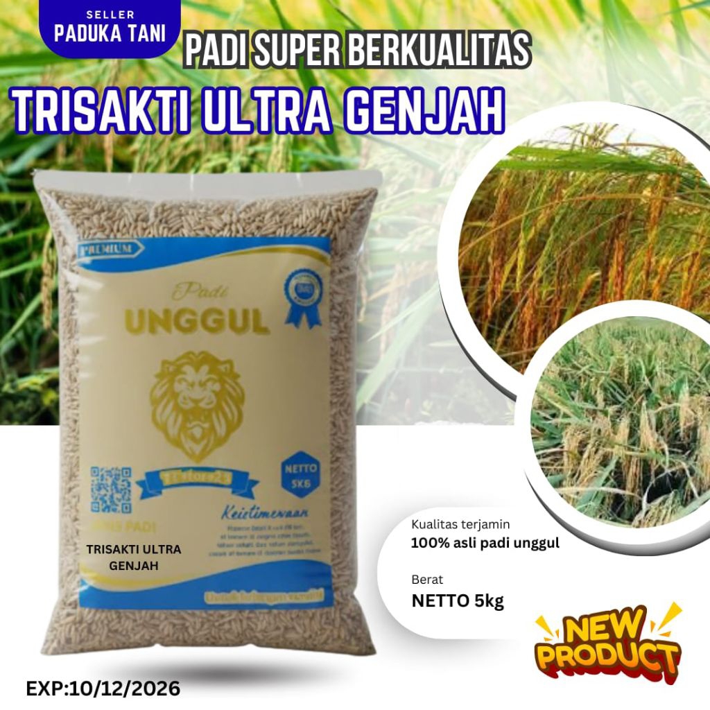 BENIH PADI TRISAKTI ULTRA GENJAH KEMASAN 5 KG 100%ASLI
