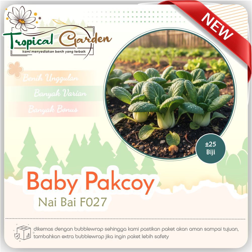Benih Baby Pakcoy Nai Bai / Bibit Sawi Pakcoy Mini Unggul Cepat Panen