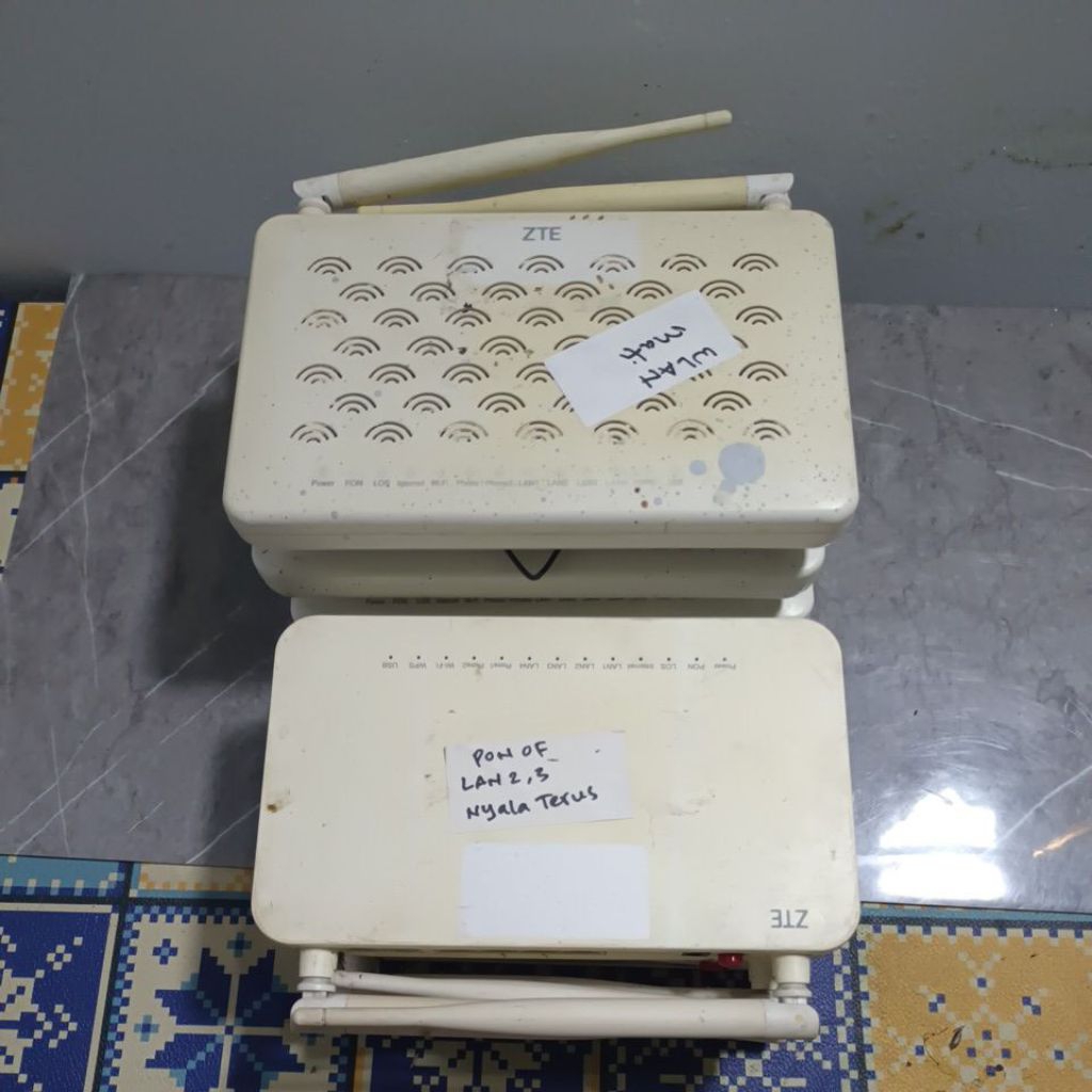 Akses Poin gpon onu ZTE V3 dan V1 matot rusak tanpa adaptor